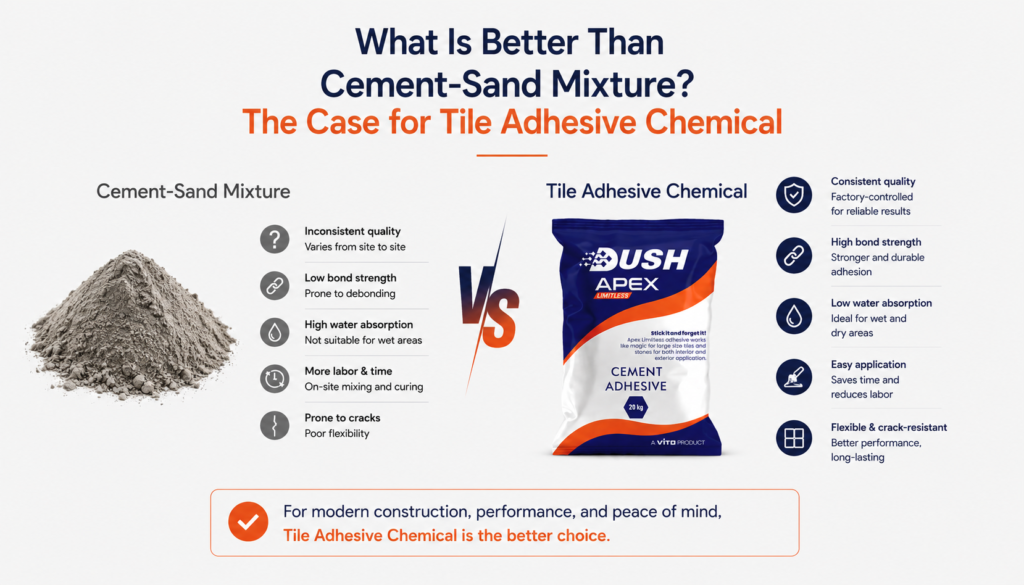 What Is Better Than Cement-Sand Mixture — The Case for Tile Adhesive Chemical