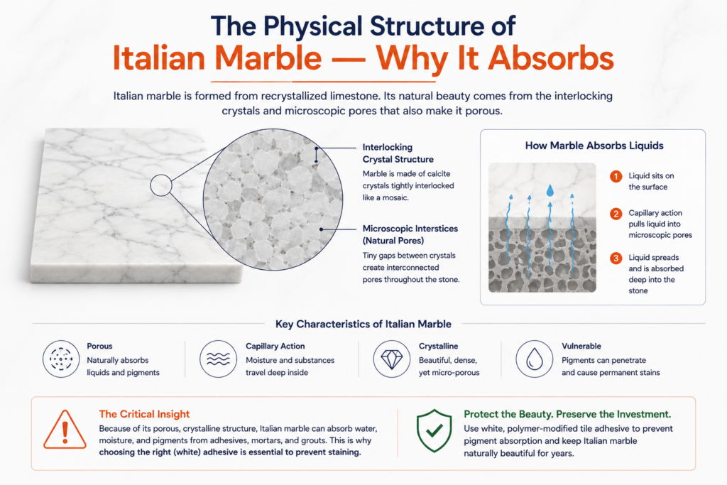 https://dushproducts.com/why-white-adhesive-italian-marble/