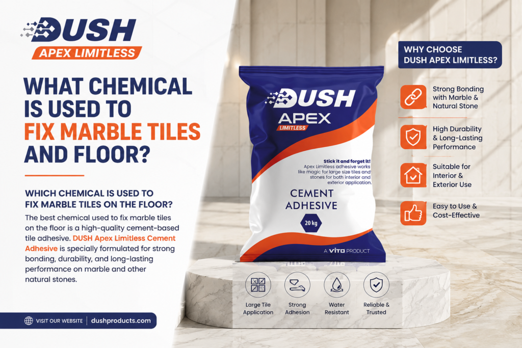 Which Chemical Is Used to Fix Marble Tiles on the Floor?