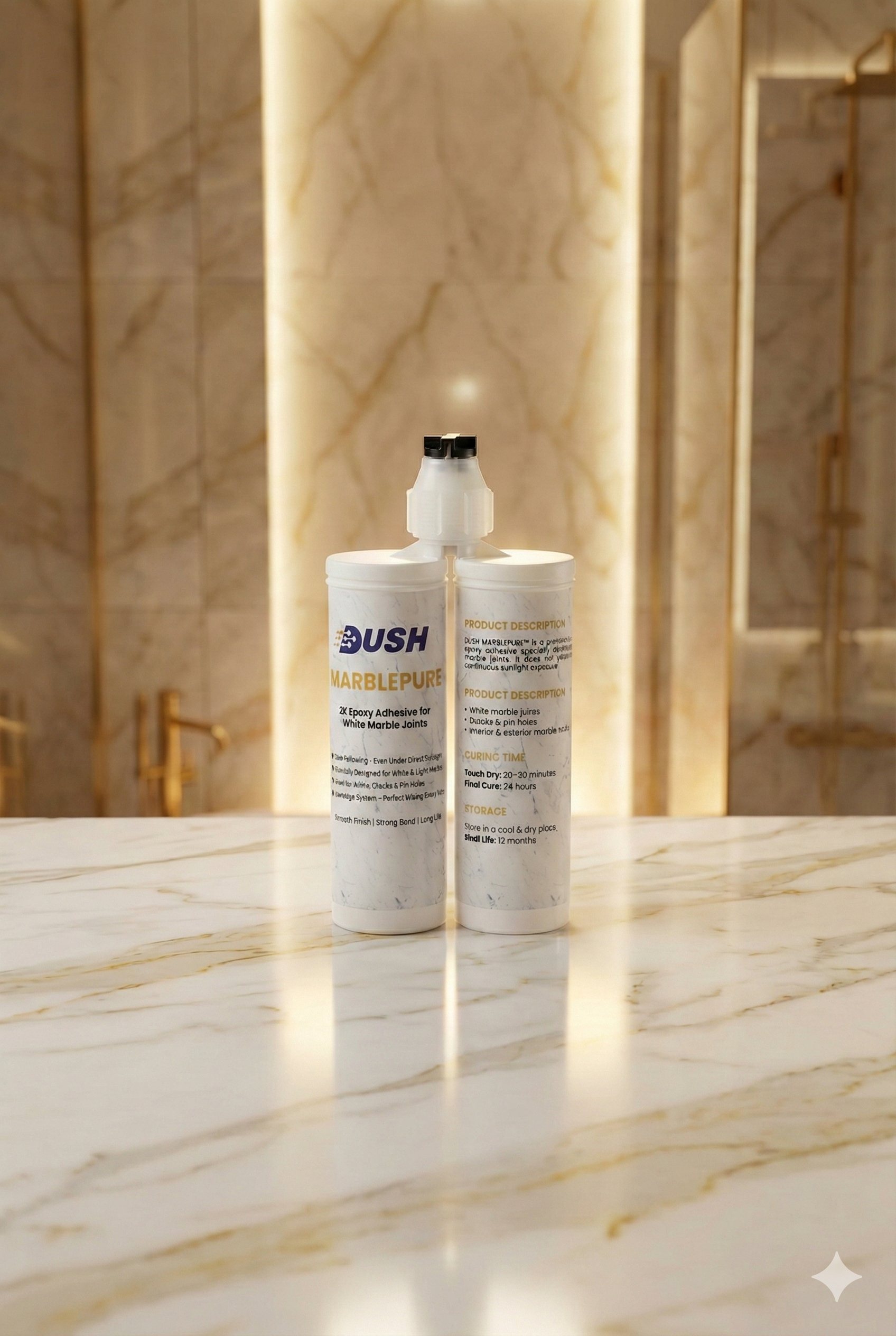 DUSH MARBLEPURE — 2K Epoxy System for Premium Marble Repair & Bonding | DUSH
