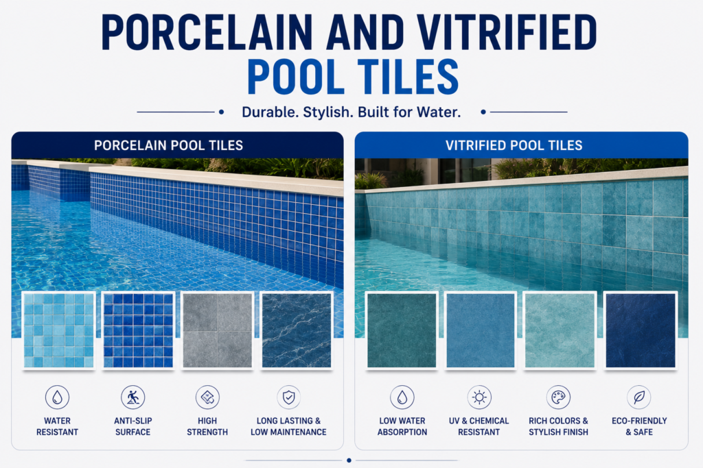 Porcelain and Vitrified Pool Tiles