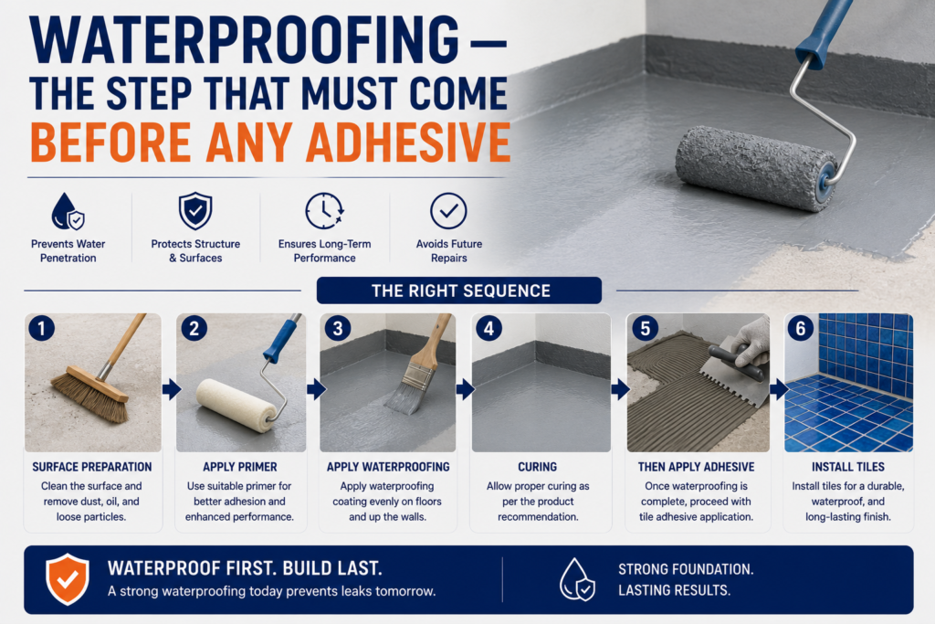 Waterproofing — The Step That Must Come Before Any Adhesive