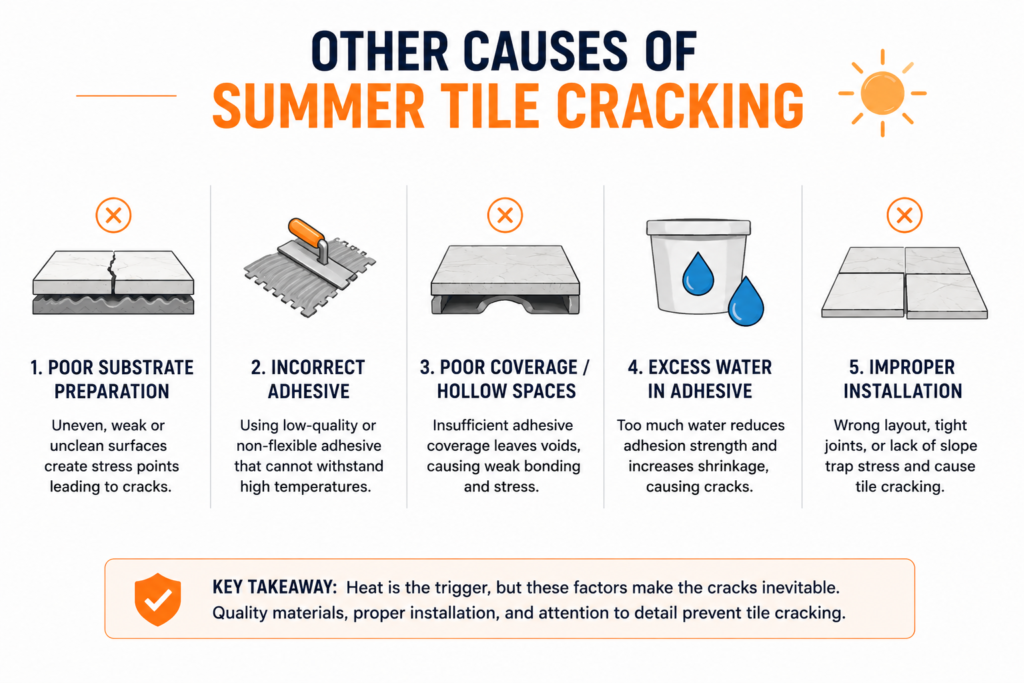 Other Causes of Summer Tile Cracking