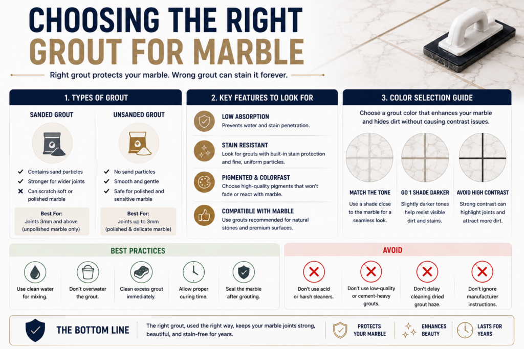 Choosing the Right Grout for Marble