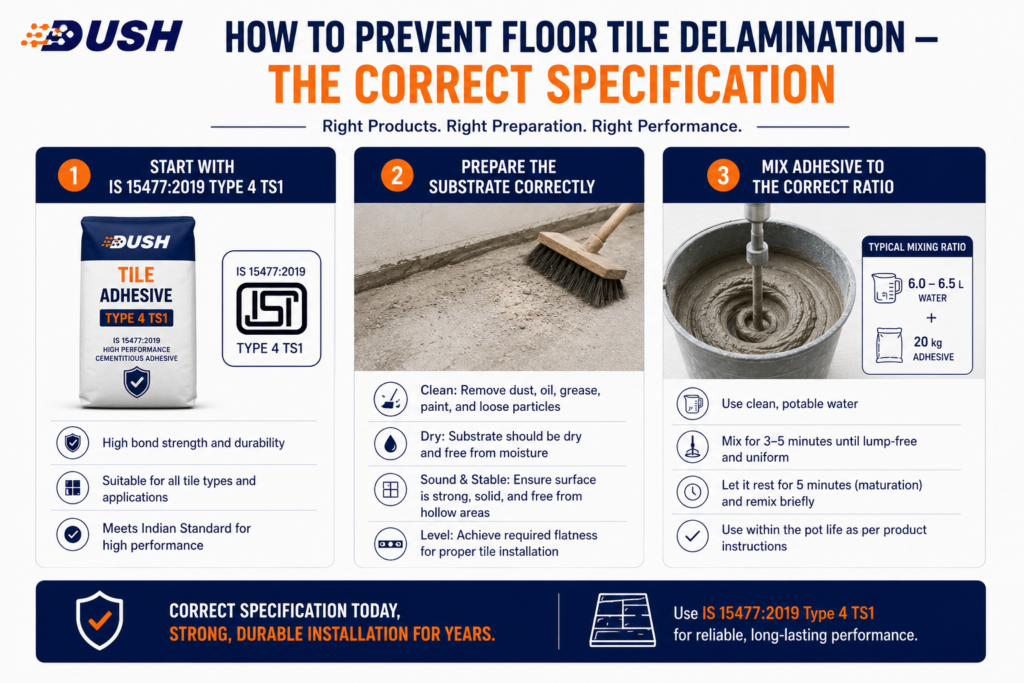 How to Prevent Floor Tile Delamination — The Correct Specification