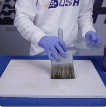 Dush Hidro SST Step 2 — wipe off excess after 15–20 minutes penetration