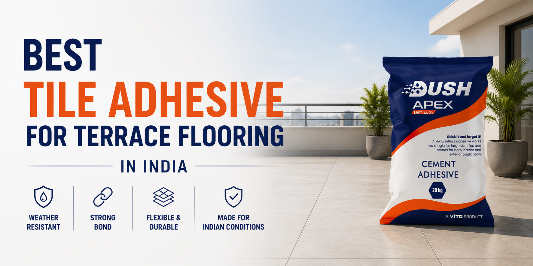 tile adhesive for terrace flooring