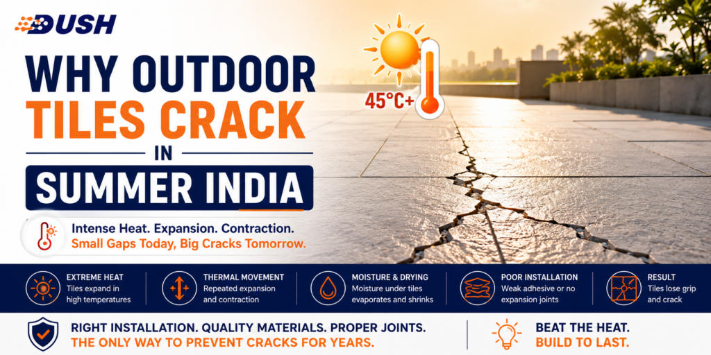 Why outdoor tiles crack in summer India