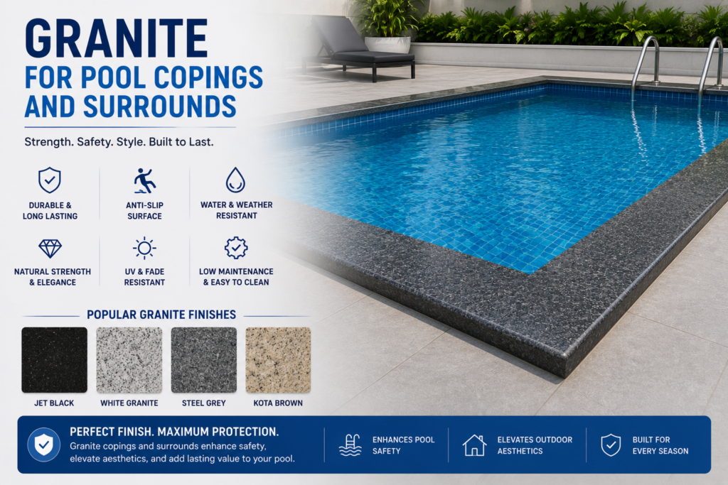 Granite for Pool Copings and Surrounds