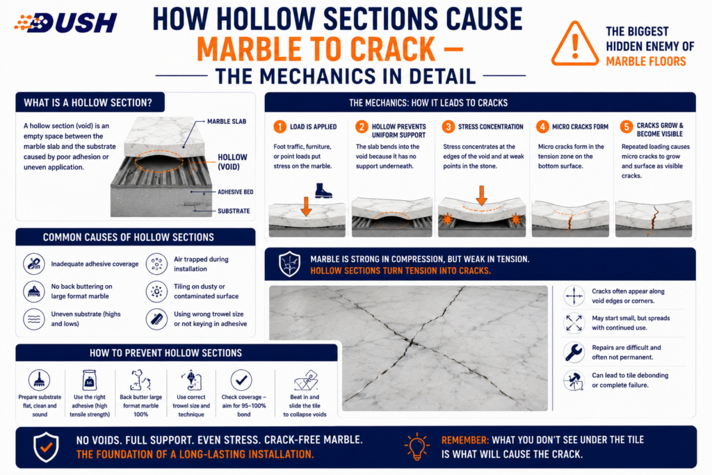 How Hollow Sections Cause Marble to Crack — The Mechanics in Detail