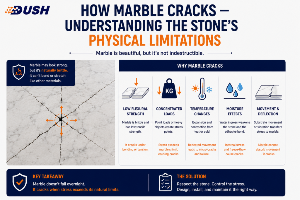 How Marble Cracks — Understanding the Stone's Physical Limitations