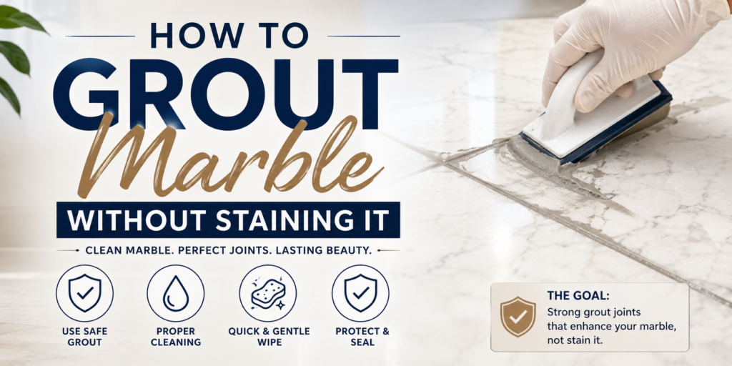 How to Grout Marble Without Staining It