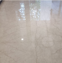 Dush Nitro Glow step 2 — scrub black marble with soft brush to remove deposits