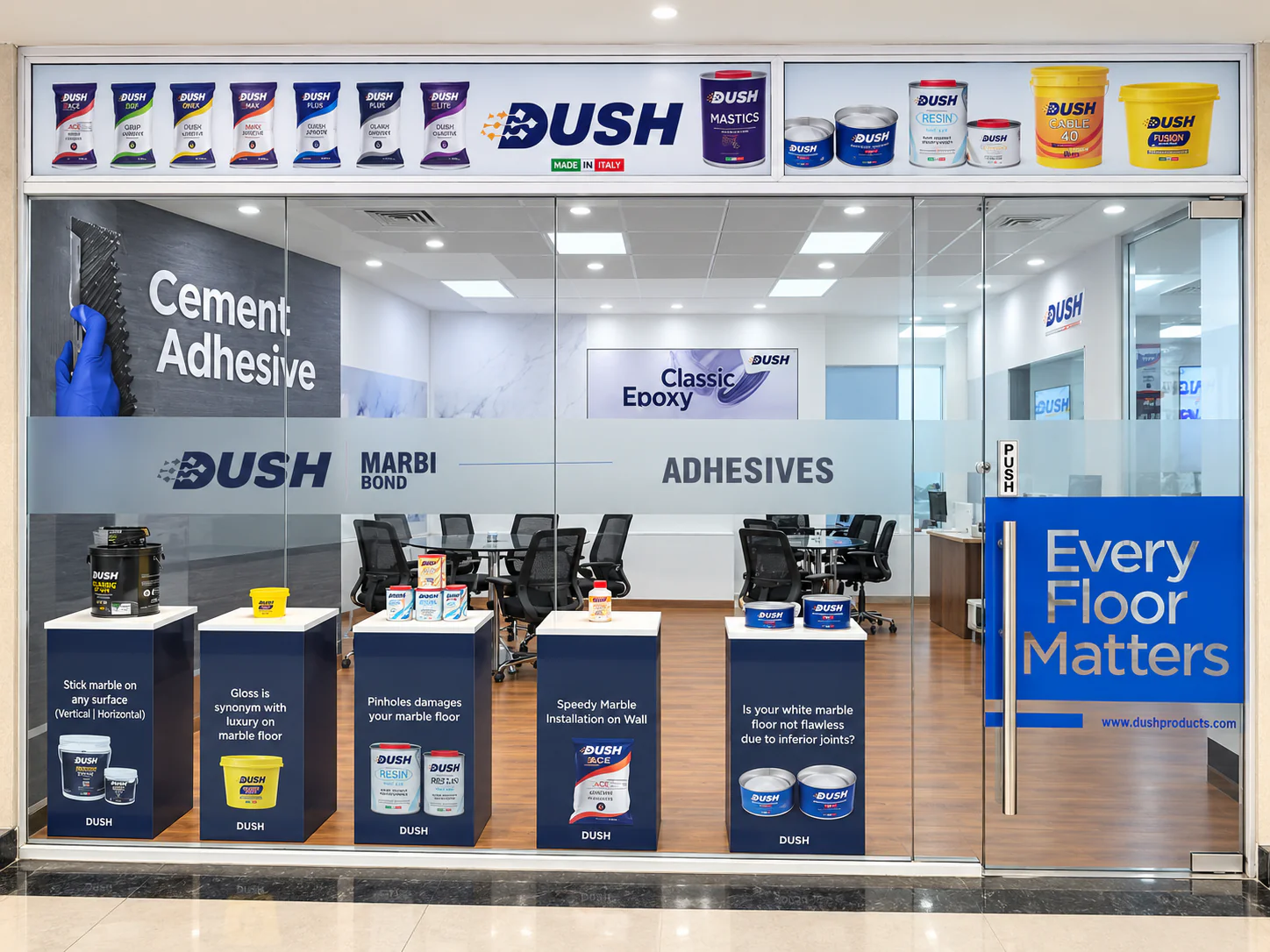 DUSH showroom in New Delhi