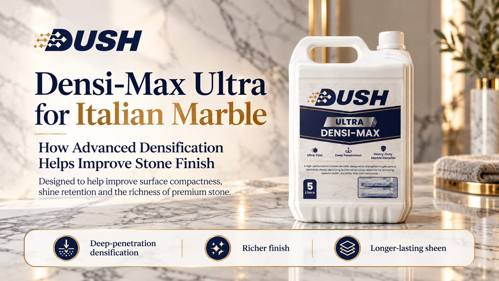 DUSH Densi-Max Ultra marble densification application