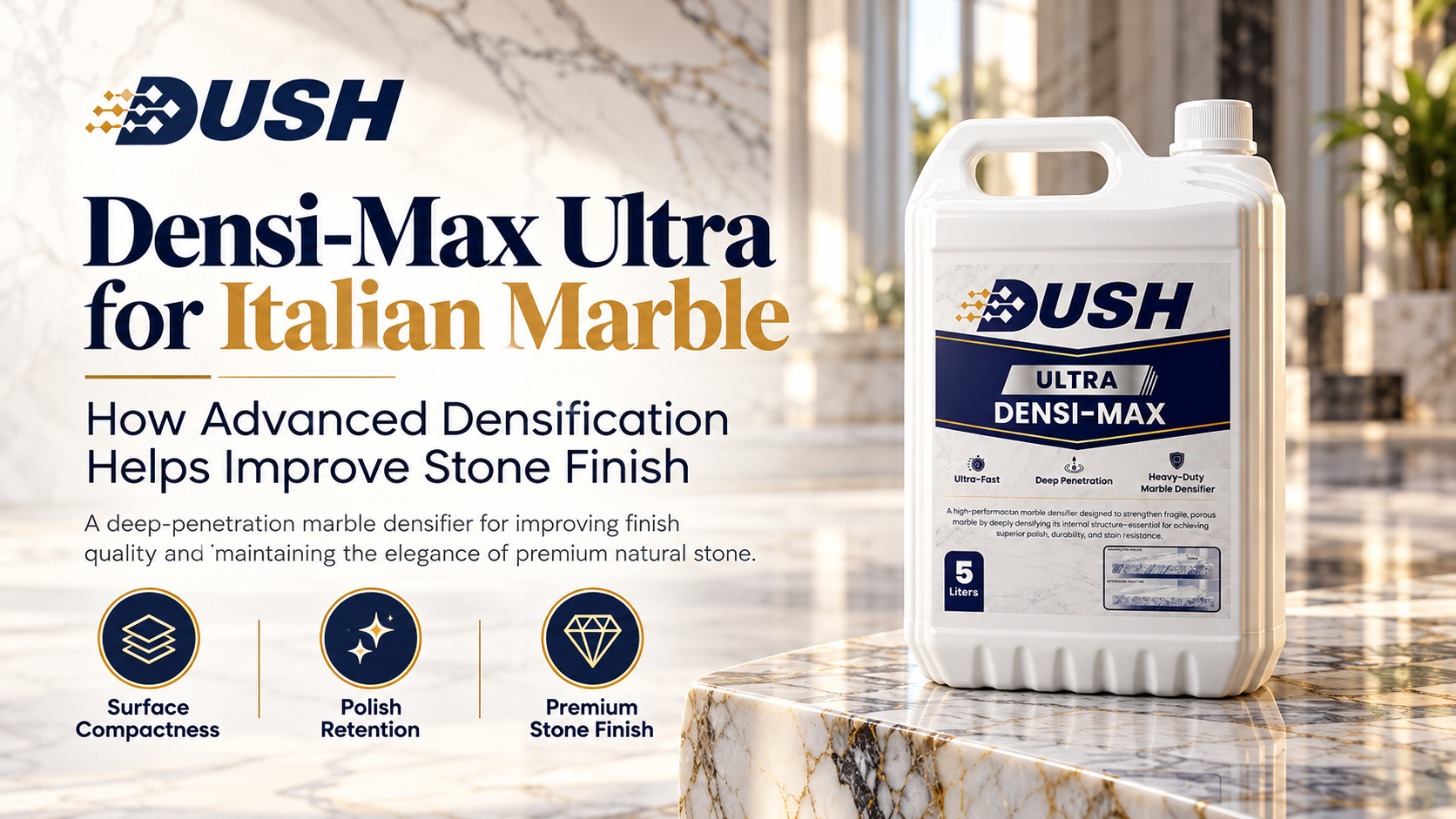 DUSH Densi-Max Ultra usage and marble treatment