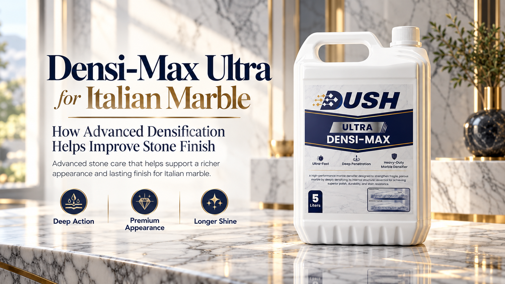 DUSH Densi-Max Ultra for premium white and Italian marble